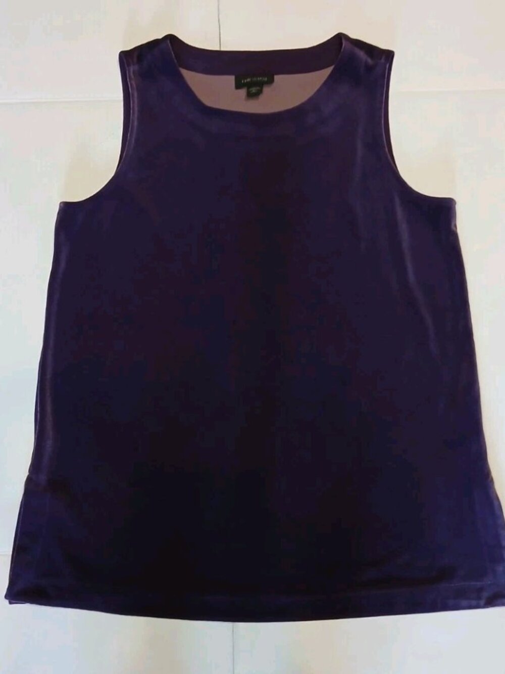 J.Jill Wearever Velvet Layering Top Tank Purple Concord Grape XS
